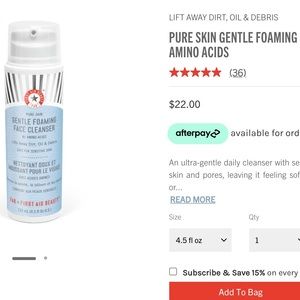 First aid beauty gentle foaming face cleanser